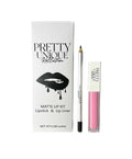 Prettyuniqueko Allure Pink lip combo with Cocoa Kiss brown liner for a soft, romantic look