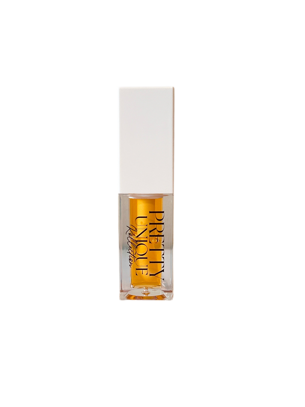 Glossy mango lip oil with big brush applicator for hydration and non-sticky finish