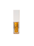 Glossy mango lip oil with big brush applicator for hydration and non-sticky finish