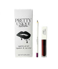 Kiss Me Bordeaux lipstick and Velvet Bordeaux liner duo with matte, long-lasting burgundy finish