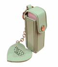 Luxe Bag keychain in sage color with elegant design
